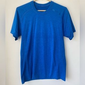 Lululemon Metal Vent Tech Mens Blue Shortsleeved Shirt